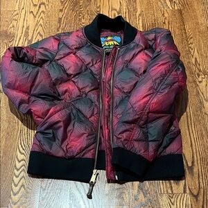 Eddie Bauer Maroon plaid Quilted Jacket